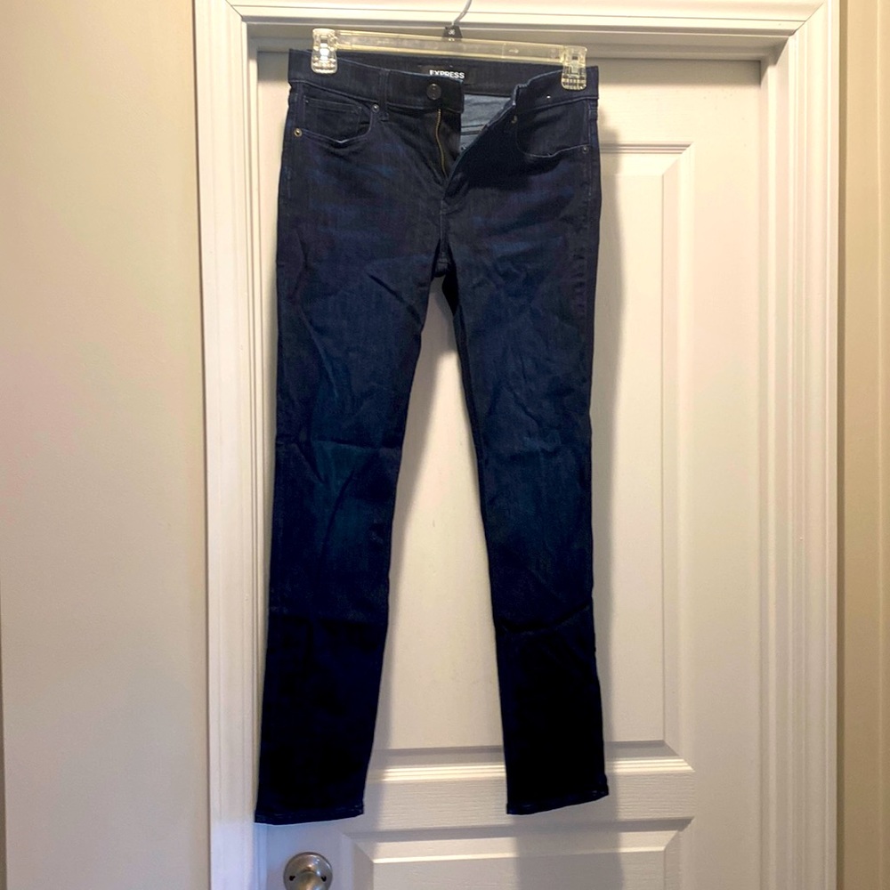 Express stretch super skinny mid rise jean 6R EUC